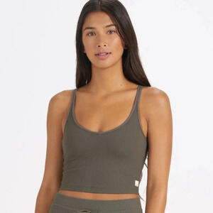 Vuori Women's Rib Crop Tank in Oregano XS